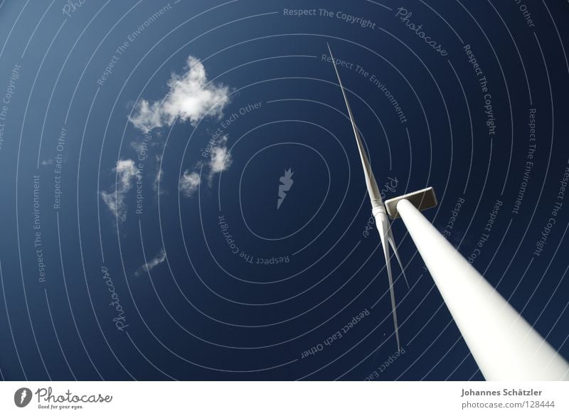 Energiegigant Feld Gras Landwirtschaft Windkraftanlage Wissenschaften Elektrizität Kraft Wolken Himmel Sommer Aussaat grün Polarisation Industrie Landschaft