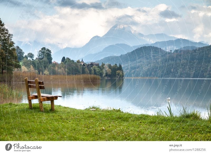 ausruhen Ferien & Urlaub & Reisen Tourismus Ausflug Sommerurlaub Berge u. Gebirge wandern Natur Landschaft Himmel Wolken Herbst Klima Wetter Gras Wald Alpen