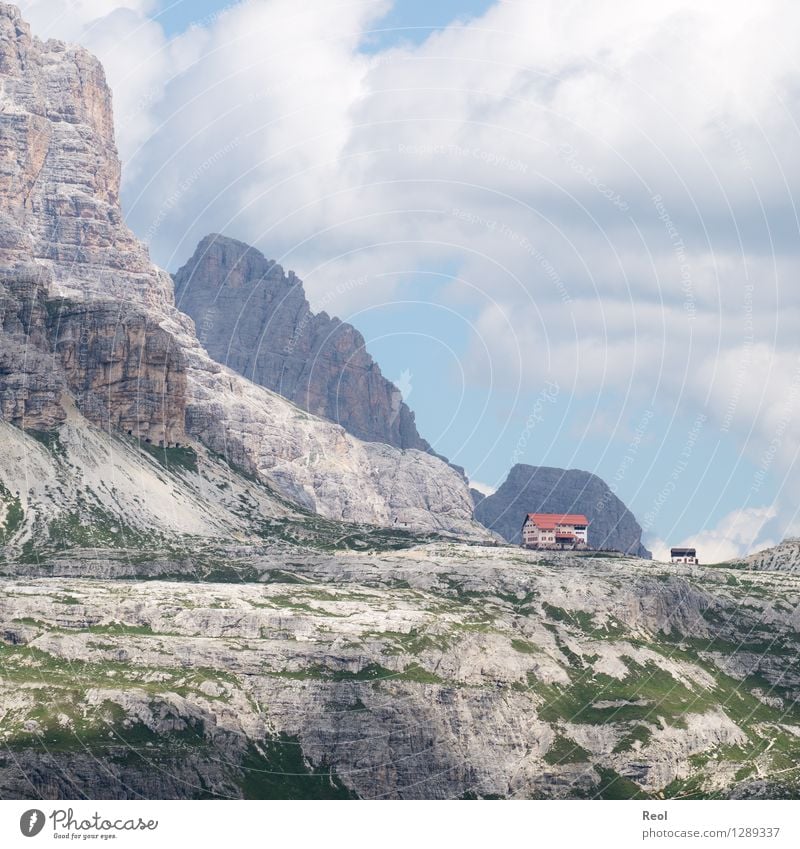 Dreizinnenhütte III Ferien & Urlaub & Reisen Tourismus Ausflug Ferne Berge u. Gebirge wandern Umwelt Natur Landschaft Urelemente Erde Himmel Wolken Sommer