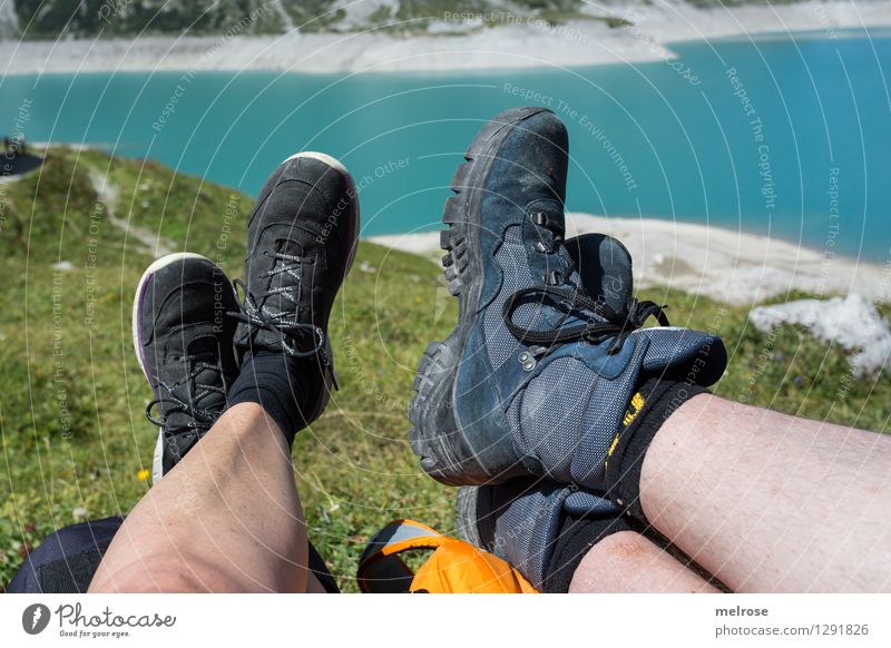 Idylle II Ferien & Urlaub & Reisen Tourismus Frau Erwachsene Mann Freundschaft Beine Fuß 2 Mensch 30-45 Jahre Natur Landschaft Wasser Sommer Schönes Wetter