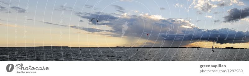 Ostseewetter Angeln Surfen Sommerurlaub Meer Insel Wellen Segeln Windsurfer Windsurfing Natur Landschaft Wasser Himmel Wolken Gewitterwolken Horizont