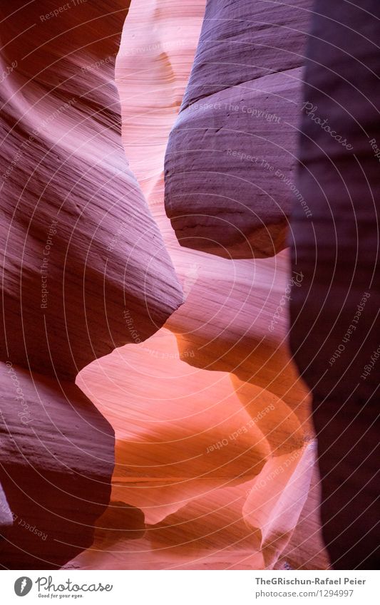 Antelope Umwelt Natur Landschaft Urelemente Erde Sand blau braun gelb gold orange schwarz Felsen Gesteinsformationen Navajo-Gebiet Sandstein Schlucht Felswand