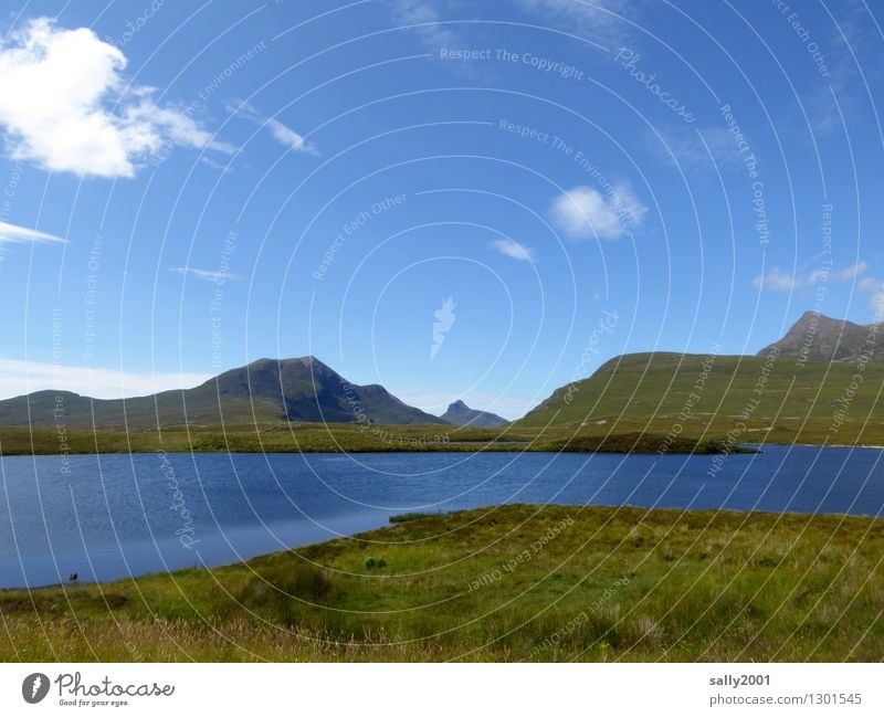 blue nature... Natur Landschaft Himmel Sonnenlicht Sommer Schönes Wetter Berge u. Gebirge See Unendlichkeit maritim blau Einsamkeit Erholung Freiheit