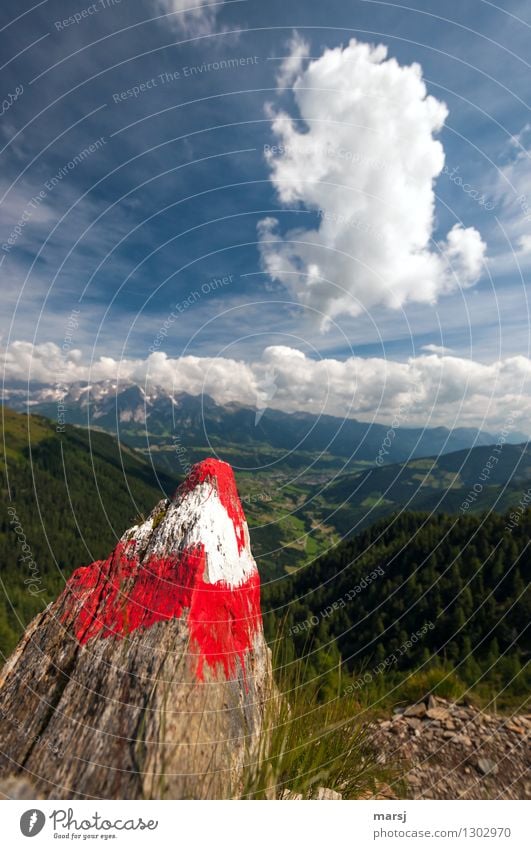 Unübersehbar Erholung Ferien & Urlaub & Reisen Tourismus Ausflug Ferne Freiheit Berge u. Gebirge wandern Himmel Wolken Sommer Herbst Schönes Wetter Alpen