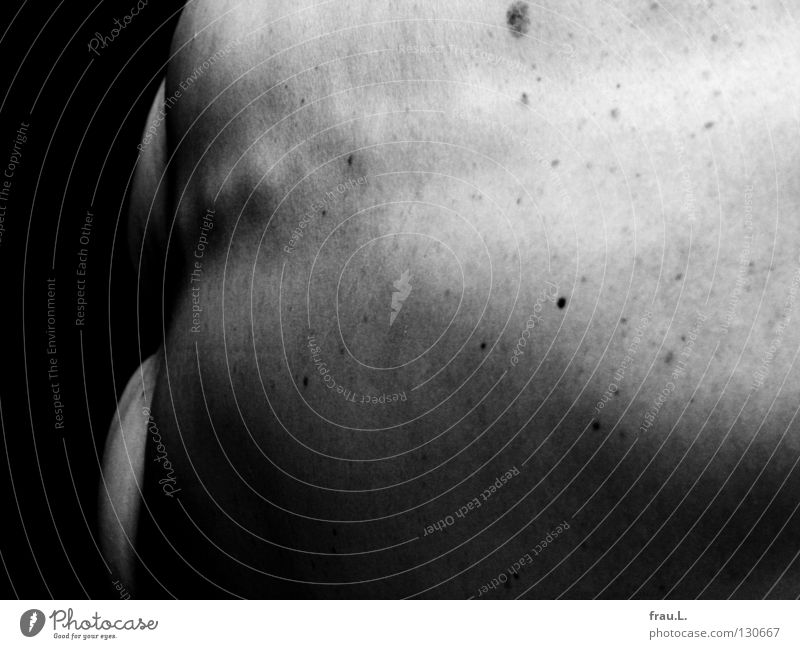 Wirbel Mann gebeugt nackt Gesäß Wirbelsäule Mensch Rücken Haut Pigmentflecken sitzen Falte