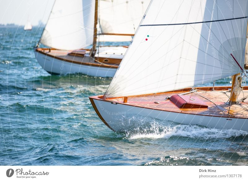 Maritimes Rennen Segeln Jacht ästhetisch elegant Ferne Unendlichkeit maritim blau braun Bewegung Energie Erholung erleben Ferien & Urlaub & Reisen Freiheit