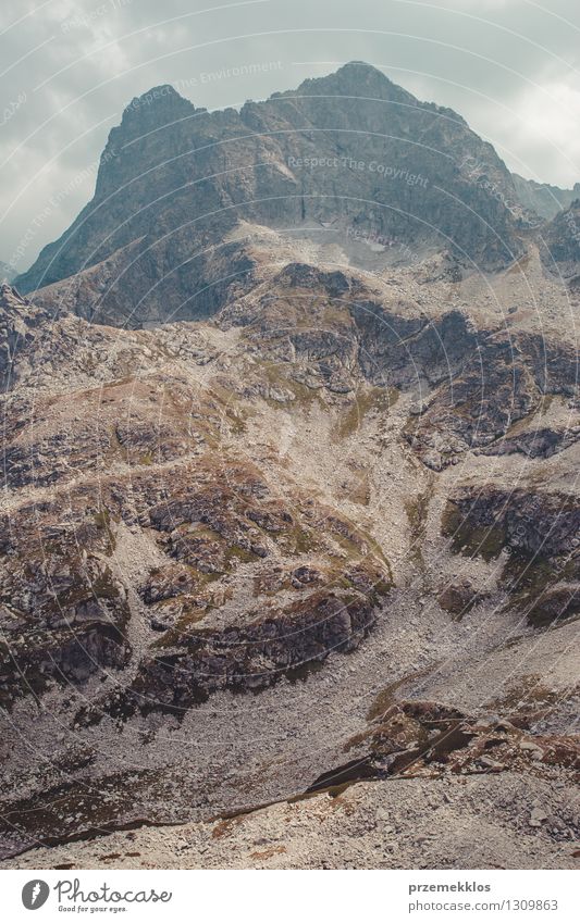 Tatragebirge Berge u. Gebirge Natur Landschaft Felsen Abenteuer Höhe Gipfel Ambitus Berghang Farbfoto Außenaufnahme Menschenleer Tag Weitwinkel