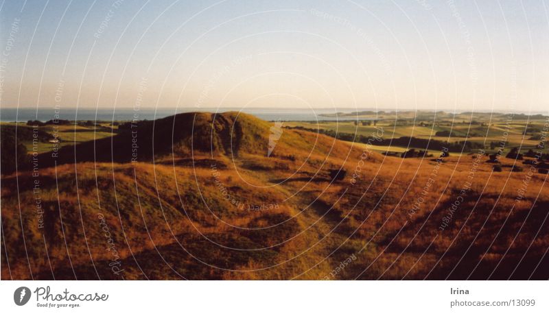 Denmark ruhig Ferien & Urlaub & Reisen Ausflug Ferne Berge u. Gebirge Natur Landschaft Hügel Meer Küste Fernweh Aussicht Abenddämmerung Farbfoto Außenaufnahme