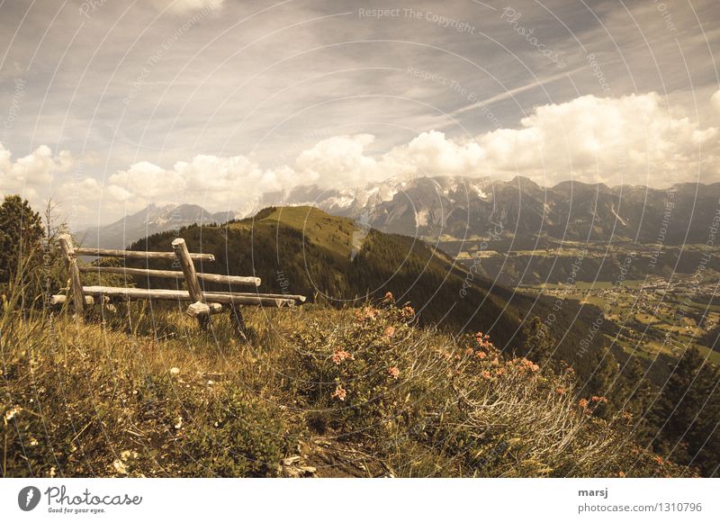 hoch hinaus | Ja, da oben gibt es diese Aussicht Wohlgefühl Erholung ruhig Meditation Ferien & Urlaub & Reisen Tourismus Ausflug Ferne Freiheit Berge u. Gebirge