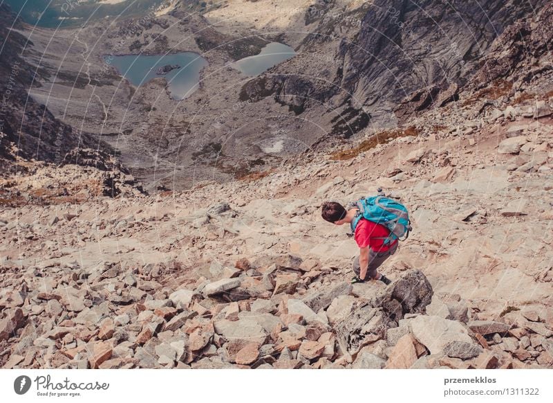 Wanderung in der Tatra Lifestyle Freizeit & Hobby Ferien & Urlaub & Reisen Ausflug Abenteuer Freiheit Sommer Sommerurlaub Berge u. Gebirge wandern Junger Mann