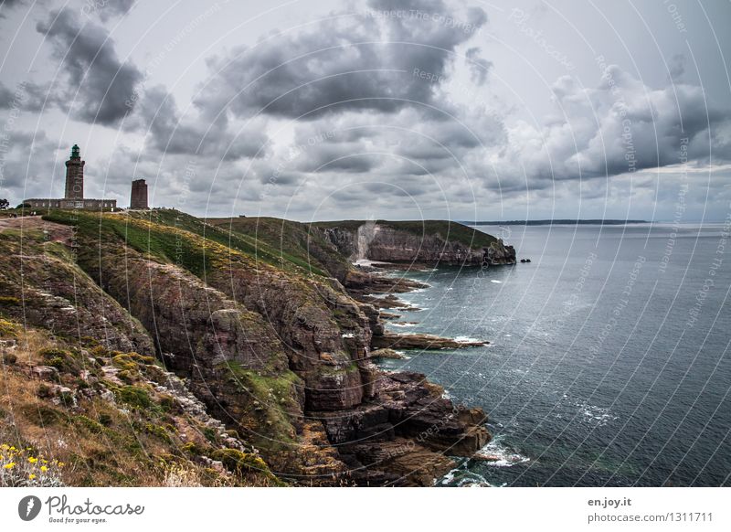 raue Schönheit Ferien & Urlaub & Reisen Ausflug Abenteuer Ferne Sommerurlaub Meer Natur Landschaft Himmel Wolken Horizont Herbst Klima Klimawandel Wetter Felsen