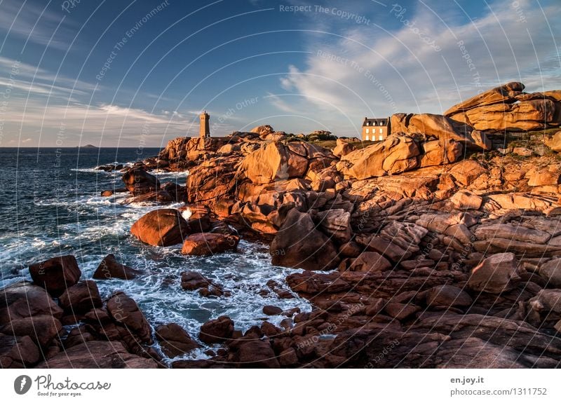 Küstenwache Ferien & Urlaub & Reisen Tourismus Sommer Sommerurlaub Meer Natur Landschaft Himmel Wolken Horizont Sonnenaufgang Sonnenuntergang Sonnenlicht Klima