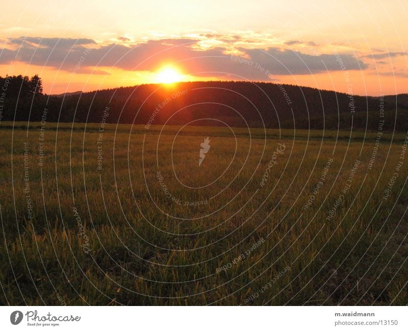 so schön ist deutschland Dämmerung Wolken Wiese Gras Feld Berge u. Gebirge Sonne Abend Abenddämmerung Sonnenuntergang