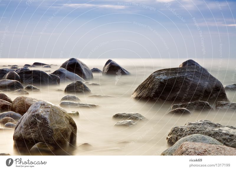 Felsen Erholung Ferien & Urlaub & Reisen Strand Natur Landschaft Wasser Wolken Küste Ostsee Meer Stein blau Romantik Idylle Ziel Ostseeküste Himmel Rostock