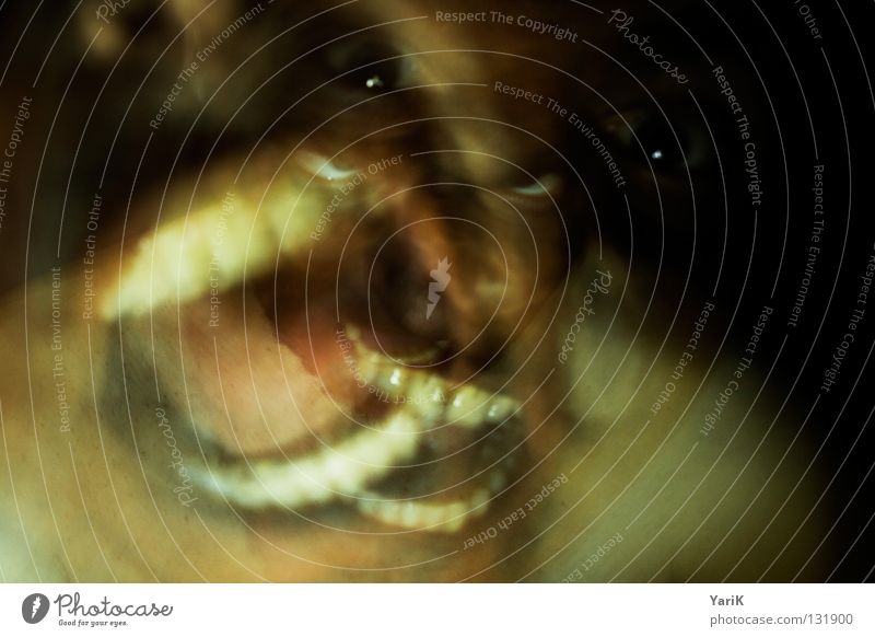 schnappauf Monster Teufel Ungeheuer unheimlich böse Bösewicht Zombie Reißzahn Fressen auffressen Fleischfresser dunkel gruselig Belichtung vervielfältigen