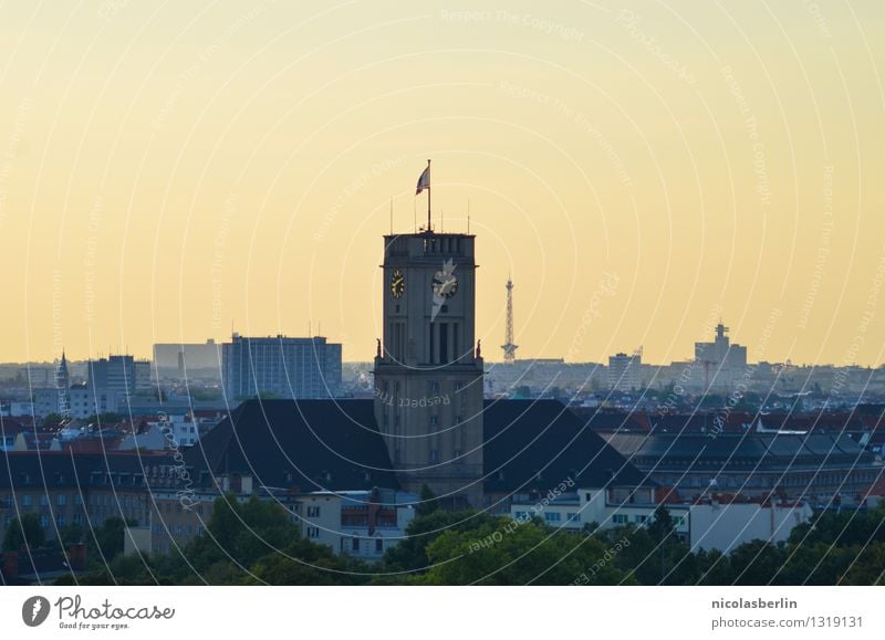 Ik bin ein Berliner Tourismus Ferne Sightseeing Städtereise Wolkenloser Himmel Sonnenaufgang Sonnenuntergang Sonnenlicht Schönes Wetter Hauptstadt Stadtzentrum