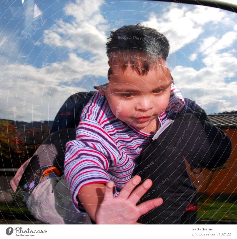 Father and Son Himmel Hintergrundbild Kleinkind Blue Sky Reflection Lukas Says Me On