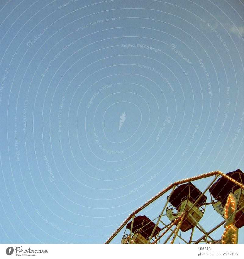 THE END Jahrmarkt Kunst Kultur Himmel fahren Ende Schliff Riesenrad end sky aus fin ischa freimaakt Aussicht bedrohlich Freude Vergnügungspark Freizeit & Hobby