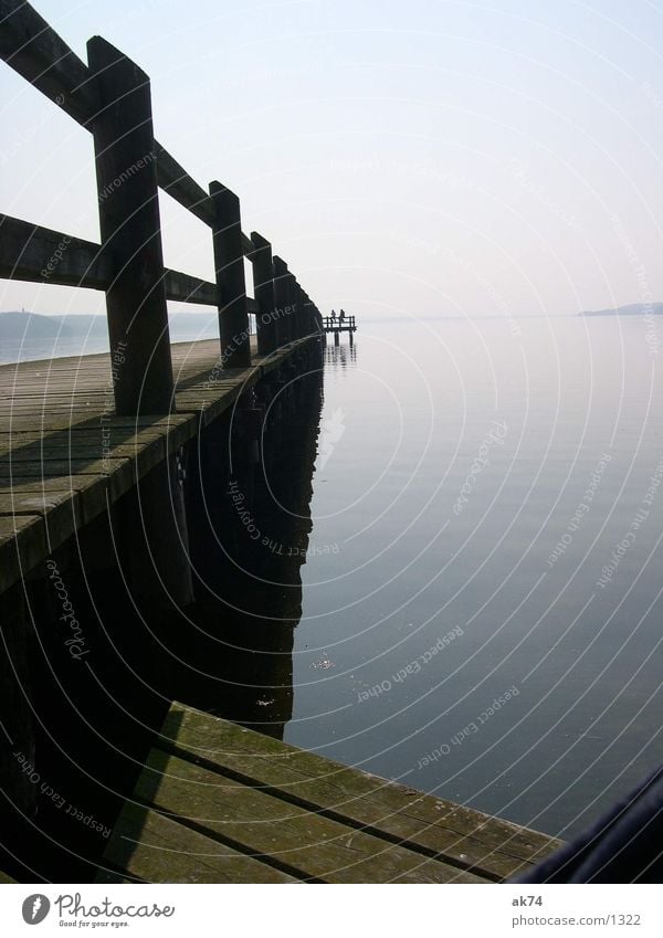 Am See Steg Wasser blau