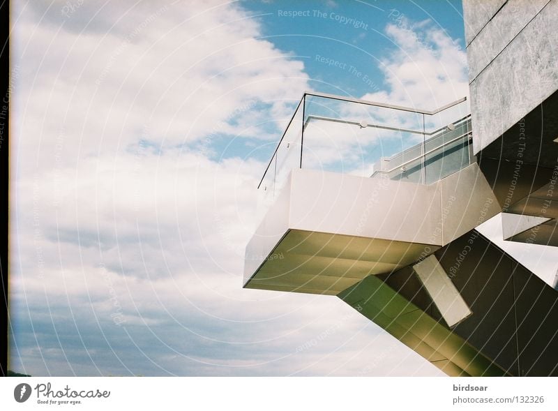 purpose? Himmel modern Gebäude Bahnsteig Fluss Brücke prom Wolken magic Filmindustrie sky building platform river bridge clouds