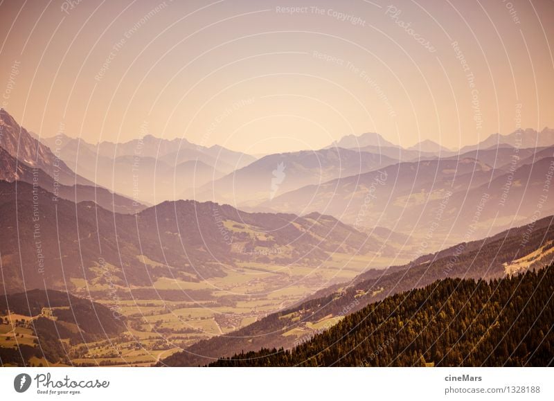 Berglandschaft am Dachstein Landschaft Wolkenloser Himmel Sommer Hügel Felsen Alpen Berge u. Gebirge entdecken gehen laufen Ferne Unendlichkeit natürlich grün