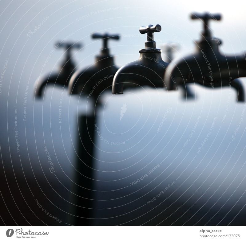 Der dritte Hahn Wasserhahn grau Sauberkeit Reinigen Bad blau