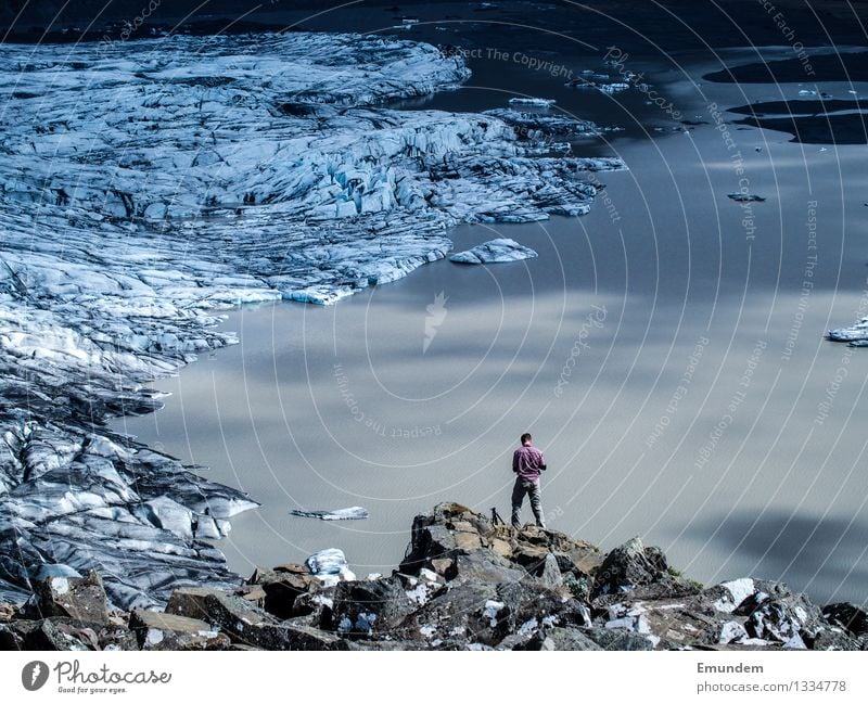 Über den Dingen Ferien & Urlaub & Reisen Tourismus Ferne Schnee wandern Umwelt Natur Klimawandel Schönes Wetter Gletscher Skaftafell Nationalpark Island