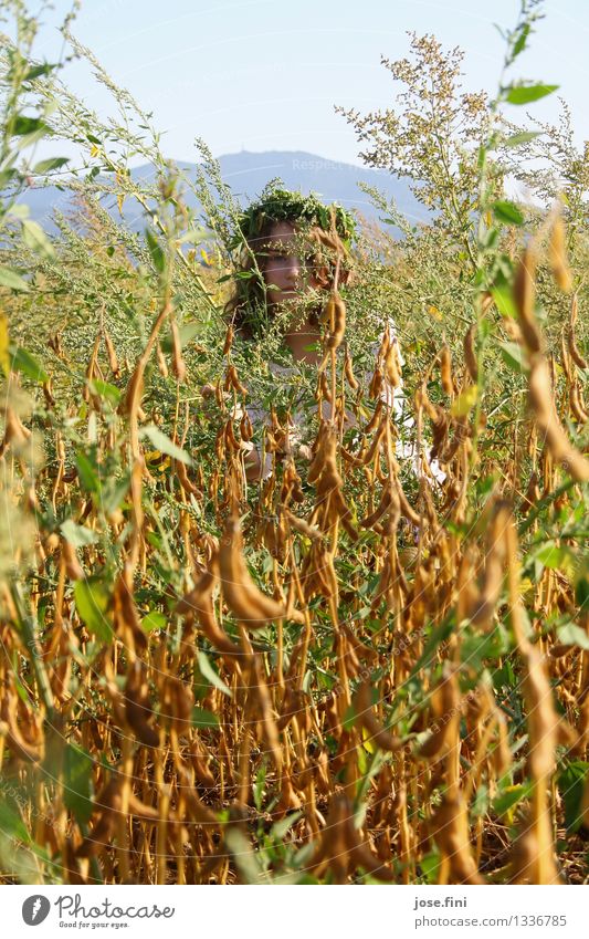 Wiesenkönigin III schön feminin Mädchen Junge Frau Jugendliche 13-18 Jahre Natur Landschaft Frühling Sommer Schönes Wetter Pflanze Feld Alpen Kranz Locken