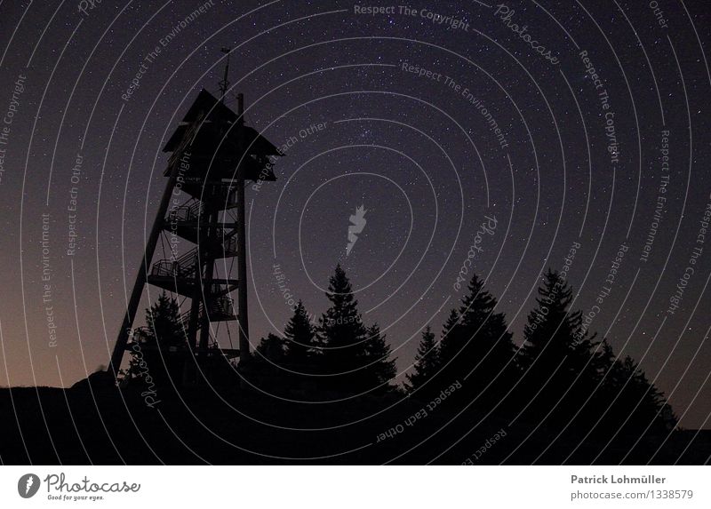 Sternenhimmel auf dem Schauinsland Ferien & Urlaub & Reisen Tourismus Landwirtschaft Forstwirtschaft Architektur Umwelt Natur Landschaft Nachthimmel Sommer Baum