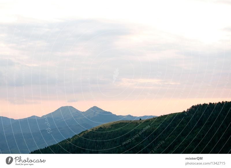 Berge. Umwelt Natur Landschaft Zufriedenheit Berge u. Gebirge Sonnenuntergang Hügel Ferne Schottland Außenaufnahme Farbfoto mehrfarbig Experiment abstrakt