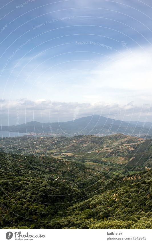 Berg, Land, Meer Ferien & Urlaub & Reisen Tourismus Sommer Sommerurlaub Berge u. Gebirge Umwelt Natur Landschaft Wolken Schönes Wetter Wald Hügel Küste Cilento