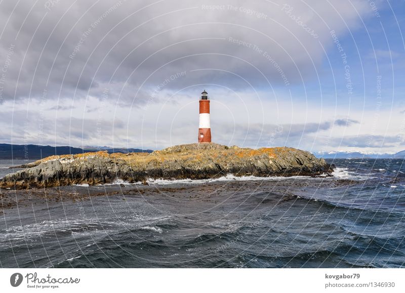 Ende der Welt Lightouse auf dem Beagle-Kanal, Argentinien Meer Natur Landschaft Himmel Wolken Küste Leuchtturm Einsamkeit RTW Südamerika Ushuaia