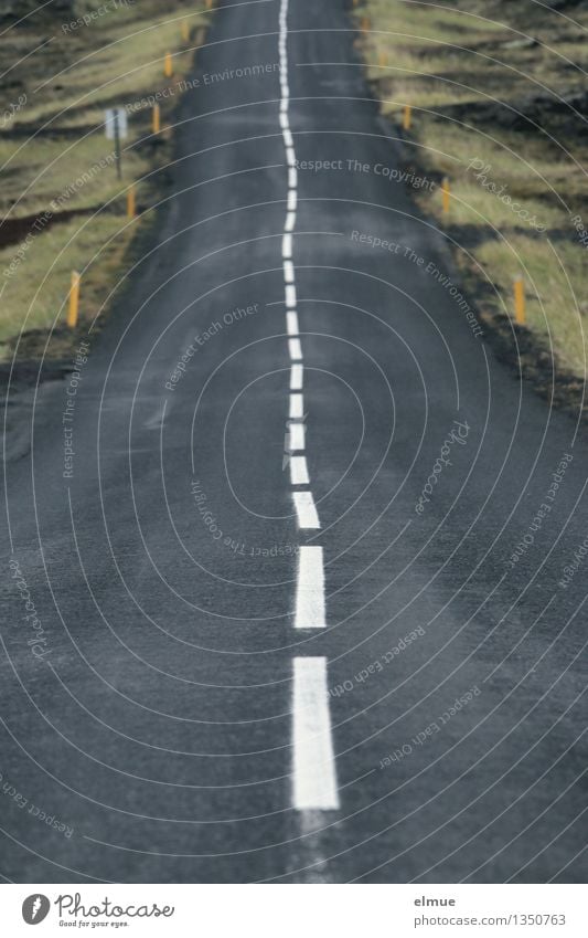 Zielgerade Island Verkehrswege Straße Coolness Optimismus Willensstärke Sicherheit Verlässlichkeit Pünktlichkeit Gelassenheit Neugier Sehnsucht Heimweh Fernweh