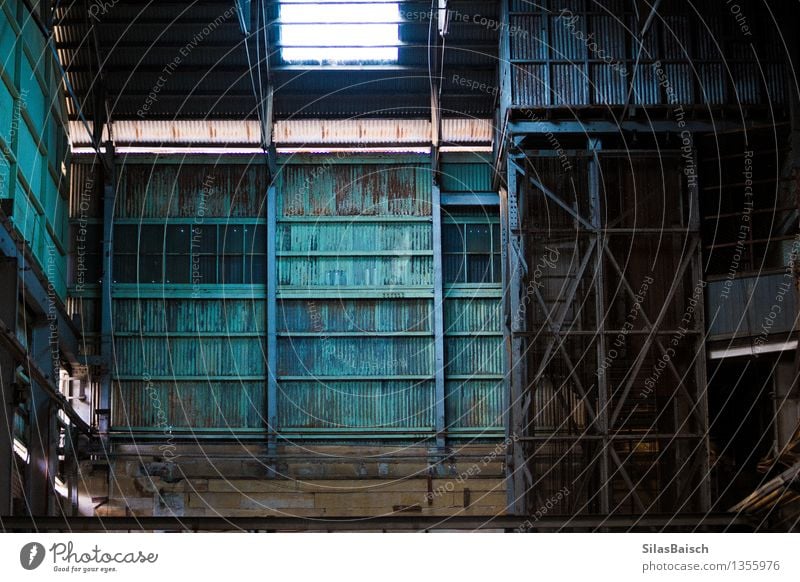 Industriehalle Arbeitsplatz Baustelle Fabrik Wirtschaft Handel Güterverkehr & Logistik Energiewirtschaft Business Unternehmen Erfolg Industrieanlage Mauer Wand