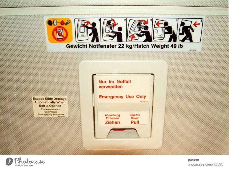 cnd.02 Piktogramm Dinge Condor Boing Emergency Exit