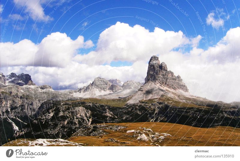 dolomiten drei zinnen Dolomiten Zinnen Italien Ferien & Urlaub & Reisen Alm Berge u. Gebirge Felsen Natur sexten misurina Klavier piana rienz