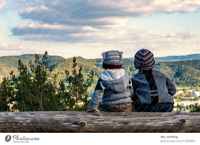 Fernweh #4 Ferien & Urlaub & Reisen Abenteuer Expedition Sommerurlaub Berge u. Gebirge Mensch maskulin Kind Kleinkind Junge Geschwister Bruder