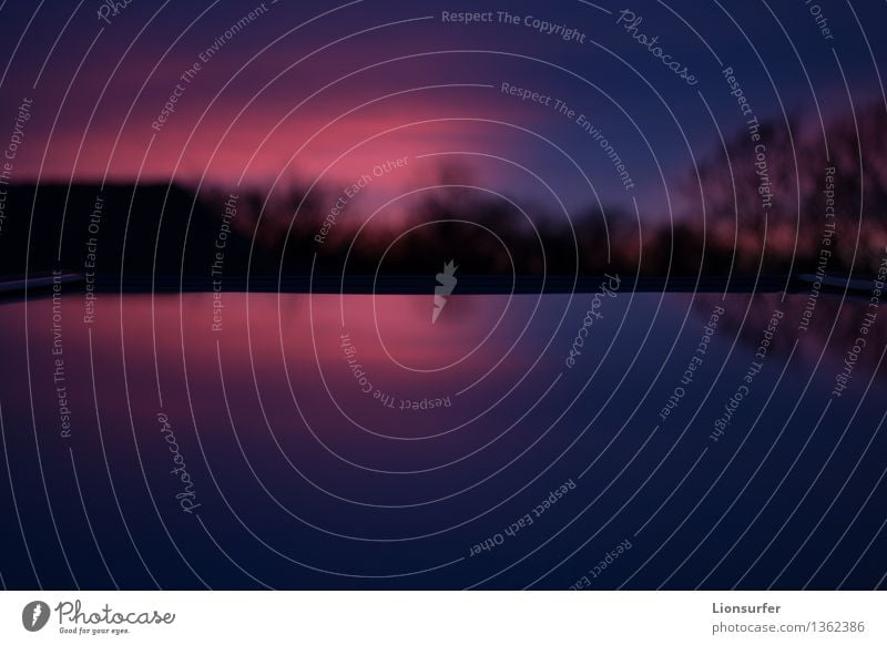 Sundown Reflection Luft Himmel Sonnenaufgang Sonnenuntergang Herbst Baum Fenster Denken leuchten Blick ästhetisch elegant Unendlichkeit neu blau violett rosa