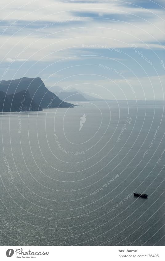 Cape Point Südafrika Cape Of Good Hope Meer Wolken Sommer Afrika Wasserfahrzeug Dampfschiff Frachter Horizont Ferne träumen Strand Vogelperspektive