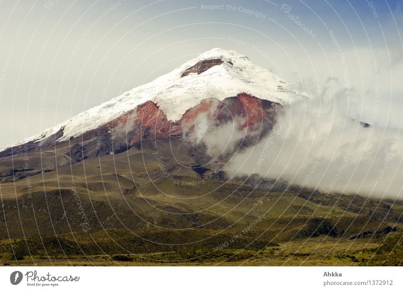 Cotopaxi harmonisch Erholung ruhig Meditation Ferien & Urlaub & Reisen Abenteuer Ferne Expedition Wolken Nebel Schnee Berge u. Gebirge Gipfel