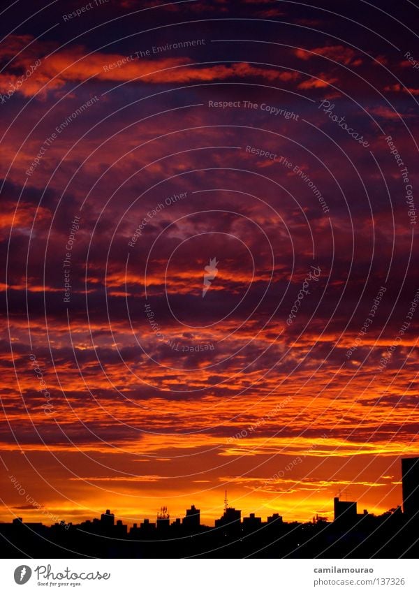 Sunset in Campinas Himmel Stadt Sonnenuntergang Pôr do sol afternoon sky Brasil.