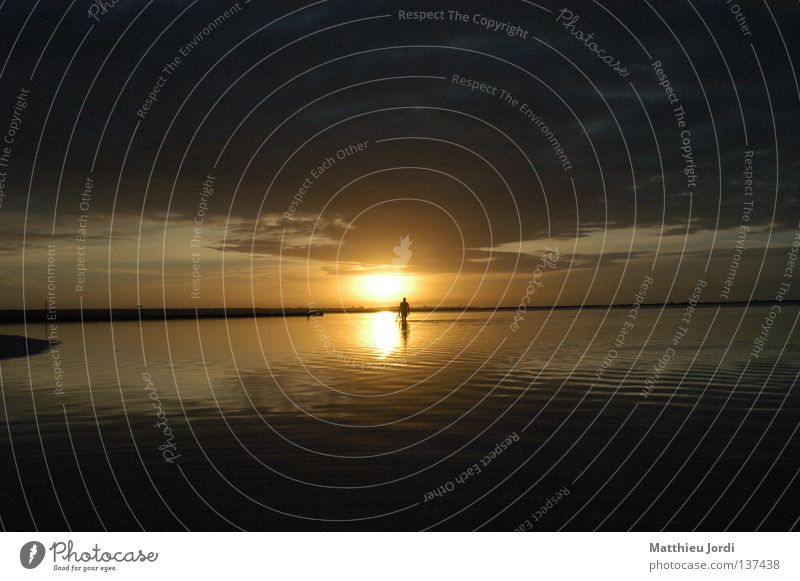 Fischer früh morgens Sonnenuntergang Einsamkeit Romantik Meer Dominikanische Republik See Mineralwasser schön Sommer Frieden Himmelskörper & Weltall