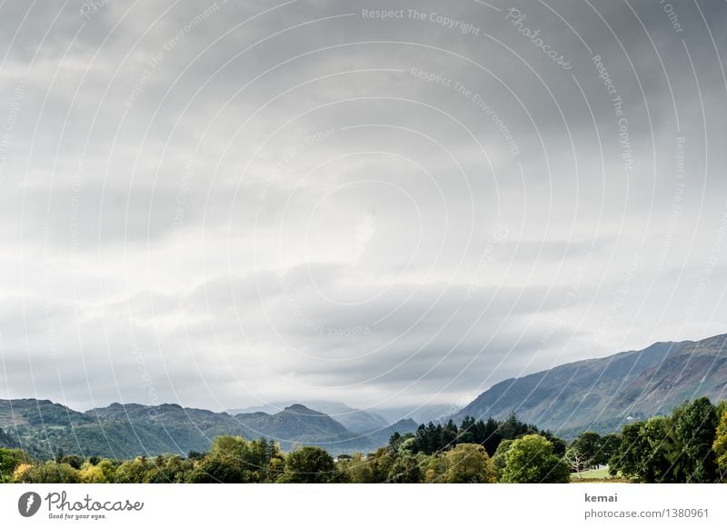 Autumn in the Lakes (II) Ausflug Abenteuer Ferne Freiheit Umwelt Natur Landschaft Himmel Wolken Herbst Wetter Baum Wald Hügel Berge u. Gebirge