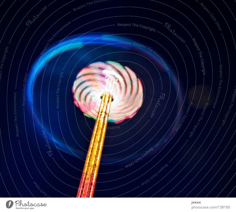 Lollipop Freude Außenaufnahme Ausstellungsplatz mehrfarbig drehen Drehung Farbenspiel Ferien & Urlaub & Reisen Geschwindigkeit Freizeit & Hobby Vergnügungspark