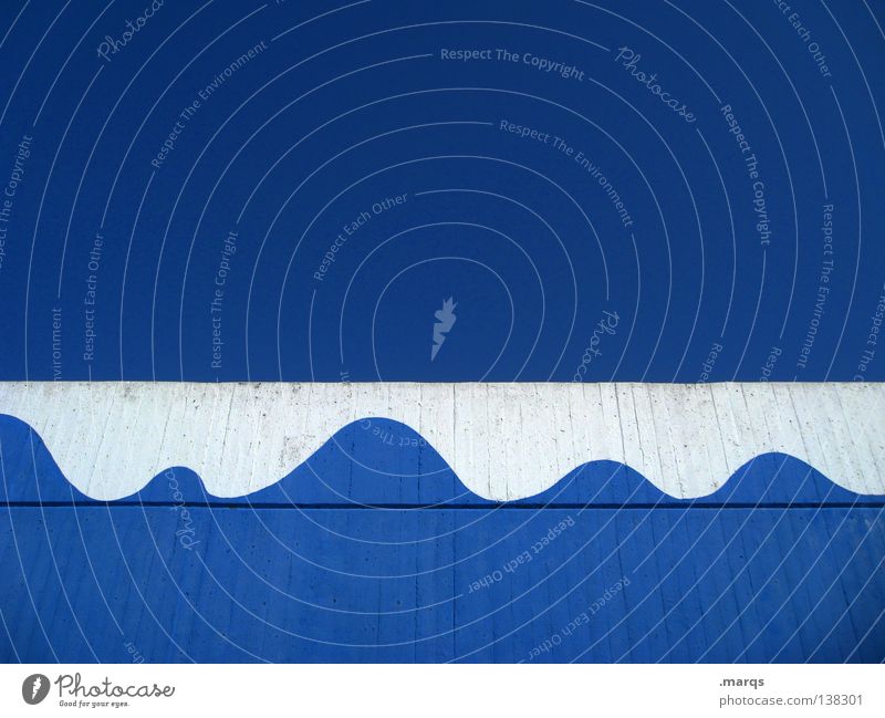 Seegang Wellen Meer rund Wand weiß Sturm Ferien & Urlaub & Reisen Bayern Sauberkeit Brandung Sommer Wellengang Symbole & Metaphern Sinnbild Gezeiten Fassade