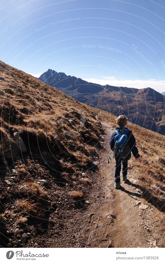 Wandern Ferien & Urlaub & Reisen Ausflug Abenteuer Berge u. Gebirge wandern Mensch maskulin Kind Junge 1 3-8 Jahre Kindheit Umwelt Natur Landschaft Pflanze Tier