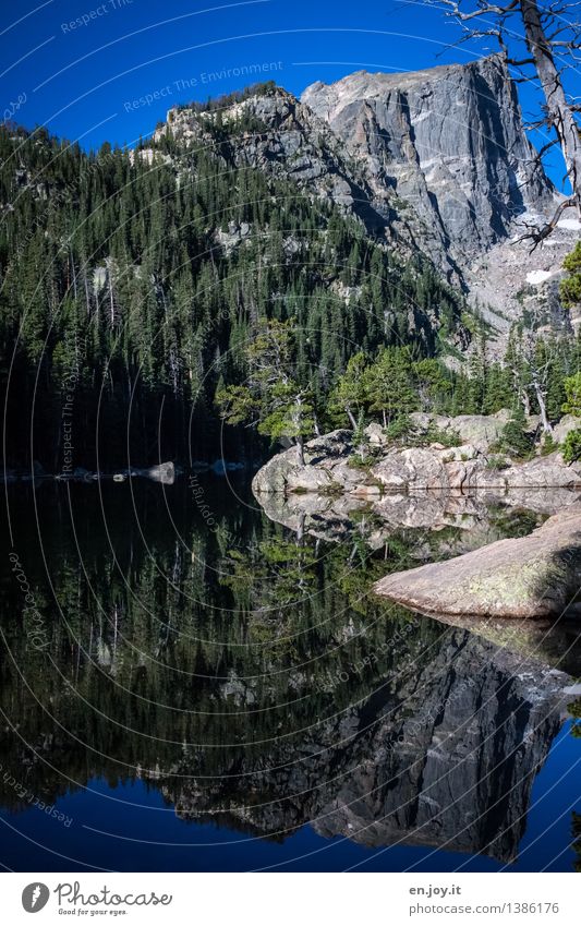 Wanderglück harmonisch Ferien & Urlaub & Reisen Tourismus Ausflug Abenteuer Freiheit Sommer Sommerurlaub Berge u. Gebirge Natur Landschaft Wolkenloser Himmel