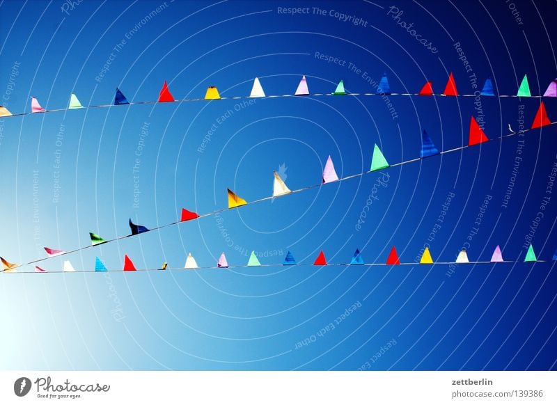 Wimpel Fahne Party Straßenfest Schmuck verschönern produzieren mehrfarbig Lebensfreude Freude wimpel. wimpelkette Kette Feste & Feiern Kindergeburtstag