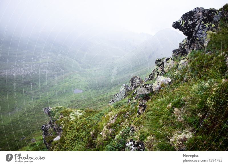 Golm (Alps, Austria) #6 Berge u. Gebirge wandern Natur Landschaft Wolken Nebel Hügel Felsen Alpen Hütte Hut blau braun grau grün rot schwarz weiß Kreuzjoch