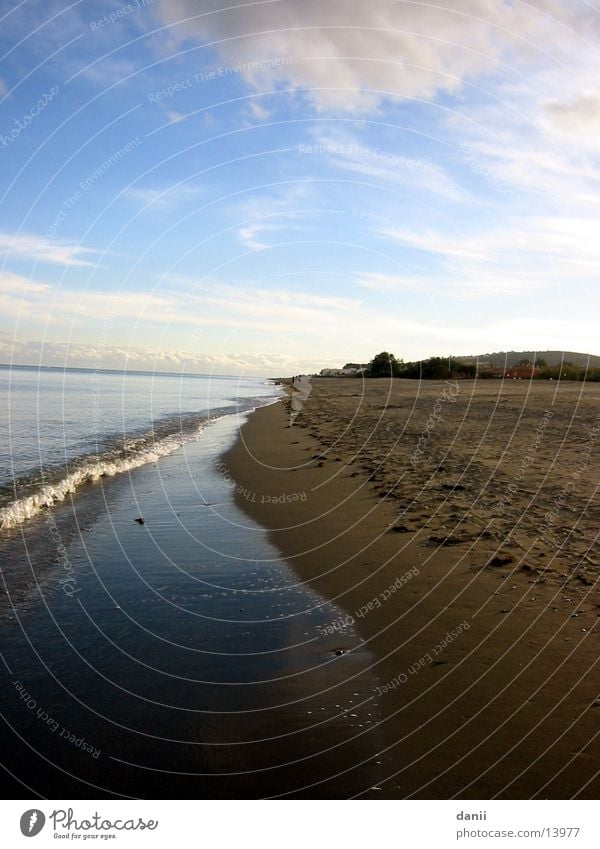 Strand Meer Spanien Andalusien Nachmittag Wellen Wasser Sand